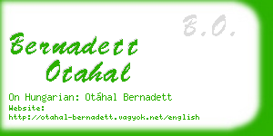 bernadett otahal business card